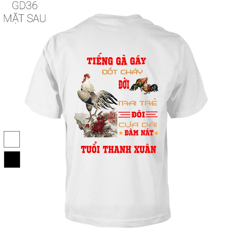 Áo đam mê gà - Áo gà - Nhận in tất cả các yêu cầu GD36