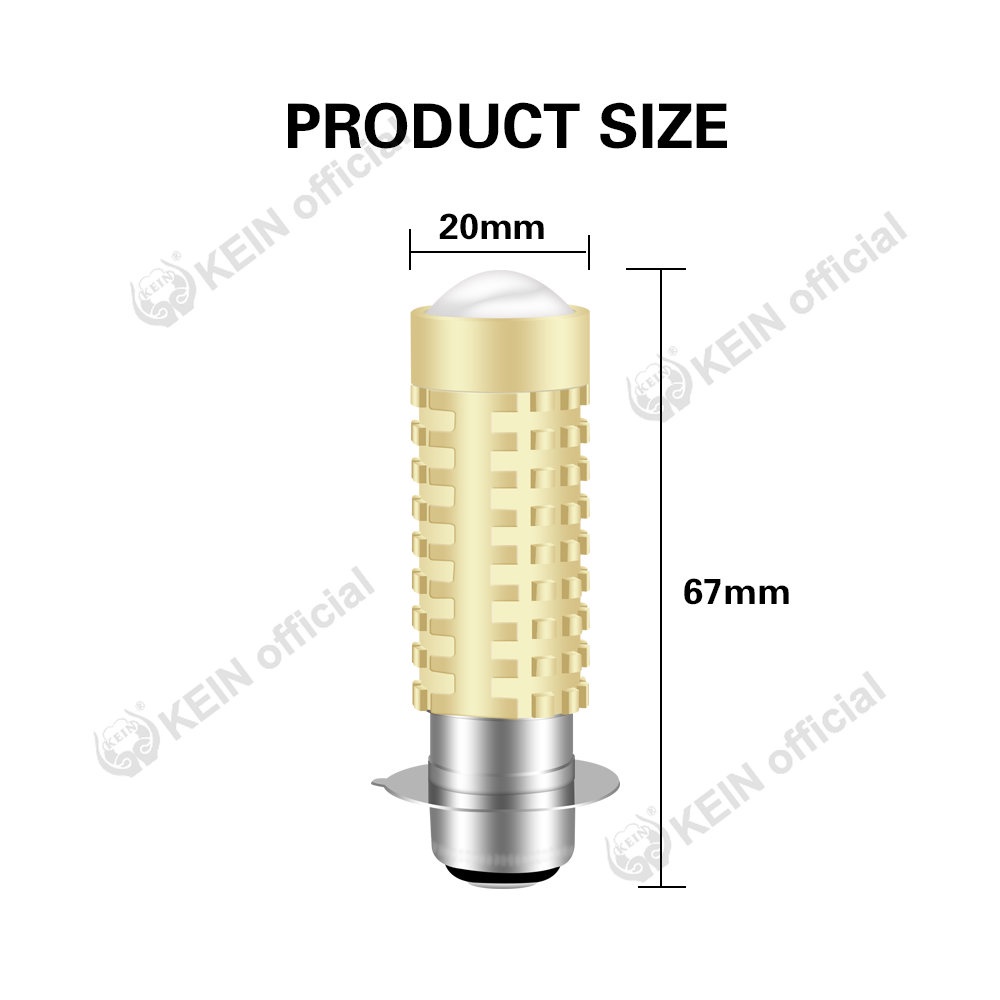 Đèn Pha Led T19 P15D T19 DC12V Ánh Sáng Trắng / Vàng Cho Xe Mô Tô