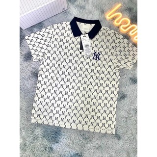Áo polo mlb hoạ tiết monogram ny chính hãng