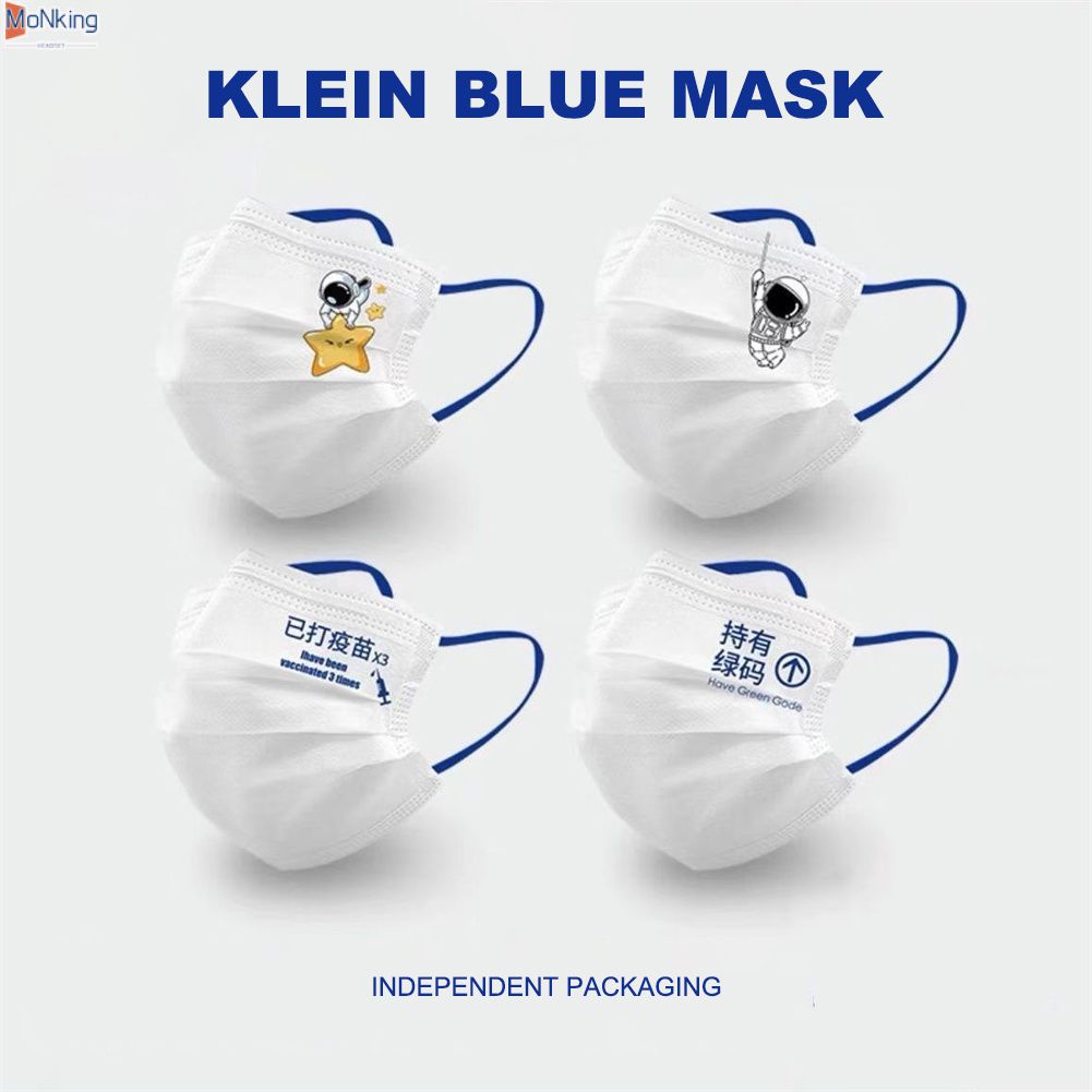 KF94 Klein Xanh Dương Mặt Nạ 10 Cái Trưởng Thành Bảo Vệ Cơ Quan Ngôn Luận Sử Dụng Hàng Ngày Ba Lớp Meltblown Vải Mặt Nạ ^ MK ^