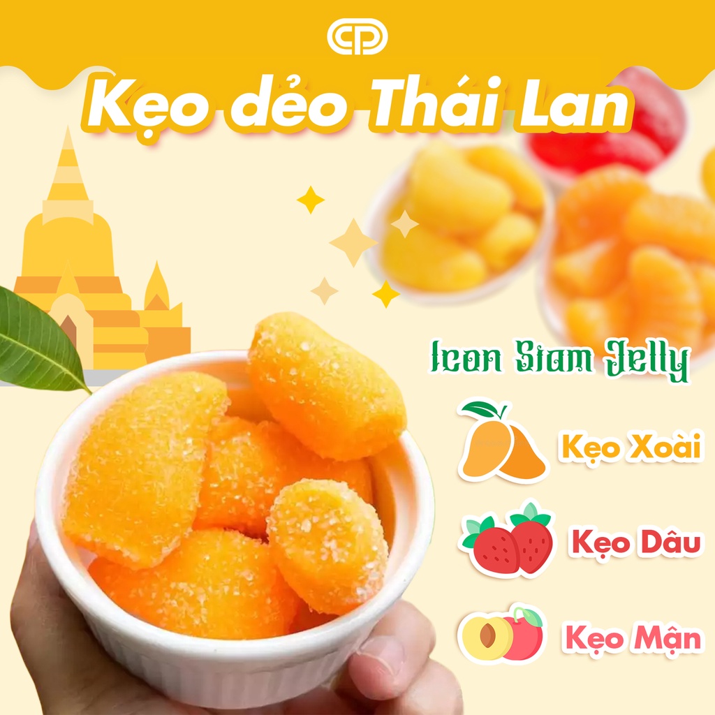 Kẹo dẻo trái cây Thái Lan Icon Siam, Kẹo dẻo xoài, Kẹo trái cây Siam