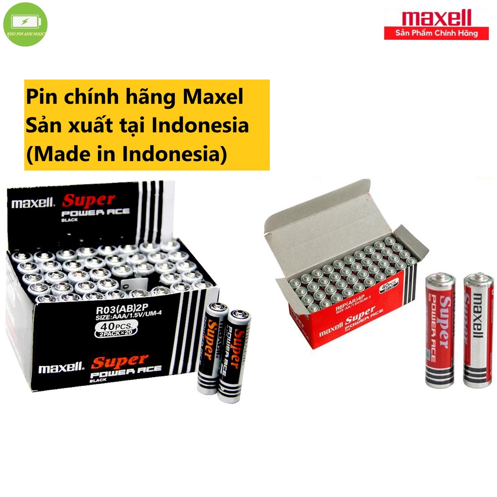 Pin AA, AAA Chính Hãng Maxell - Made in Indonesia