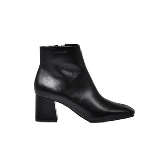 Boot gót vuông mũi vuông da cao cấp 5cm Evashoes 115