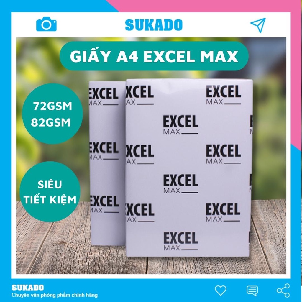 Giấy A4 Excel 70gsm 80gsm giấy in gói màng không dập góc SUKADO