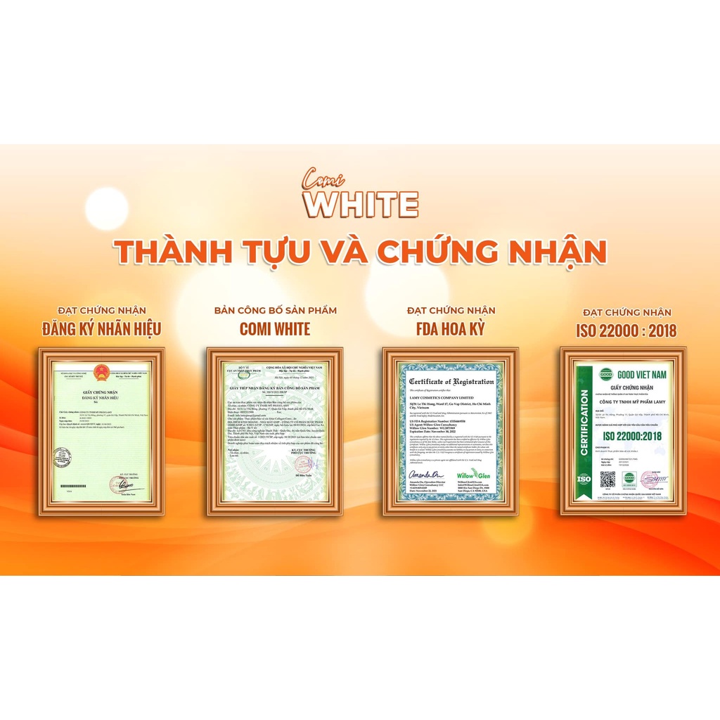 Viên uống trắng da COMI WHITE, viên uống sáng da công nghệ Nhật hỗ trợ hết nám sạm thâm mua 2 tặng 1