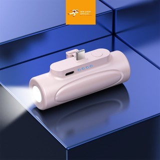 Cục sạc PIN dự phòng mini siêu nhỏ gọn 5000 mAh, sạc dự phòng Lightning, Type C