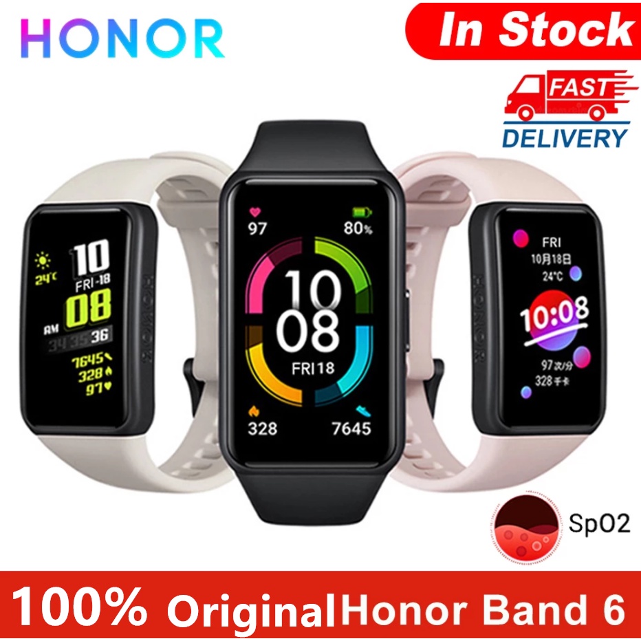 Đồng Hồ Thông Minh HONOR Band 6 Màn Hình Oled 1.47 Chống Thấm Nước Hỗ Trợ Theo Dõi Sức Khỏe