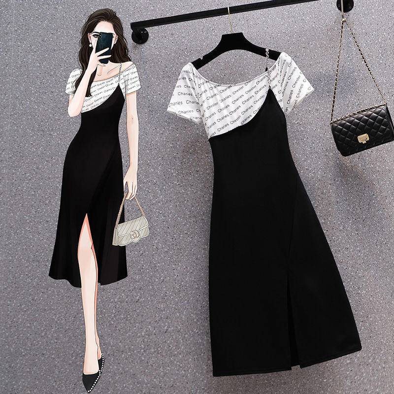 Đầm Giả Hai Mảnh Dáng Suông plus size Thời Trang Mùa Hè Cho Nữ