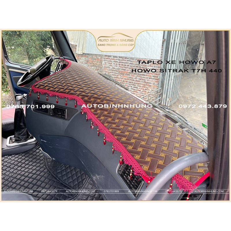 Thảm Taplo xe Howo A7 375,420, Howo sitrak T7H 440...