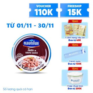 Cá hộp Nautilus Cá Ngừ sốt nước tương nhật