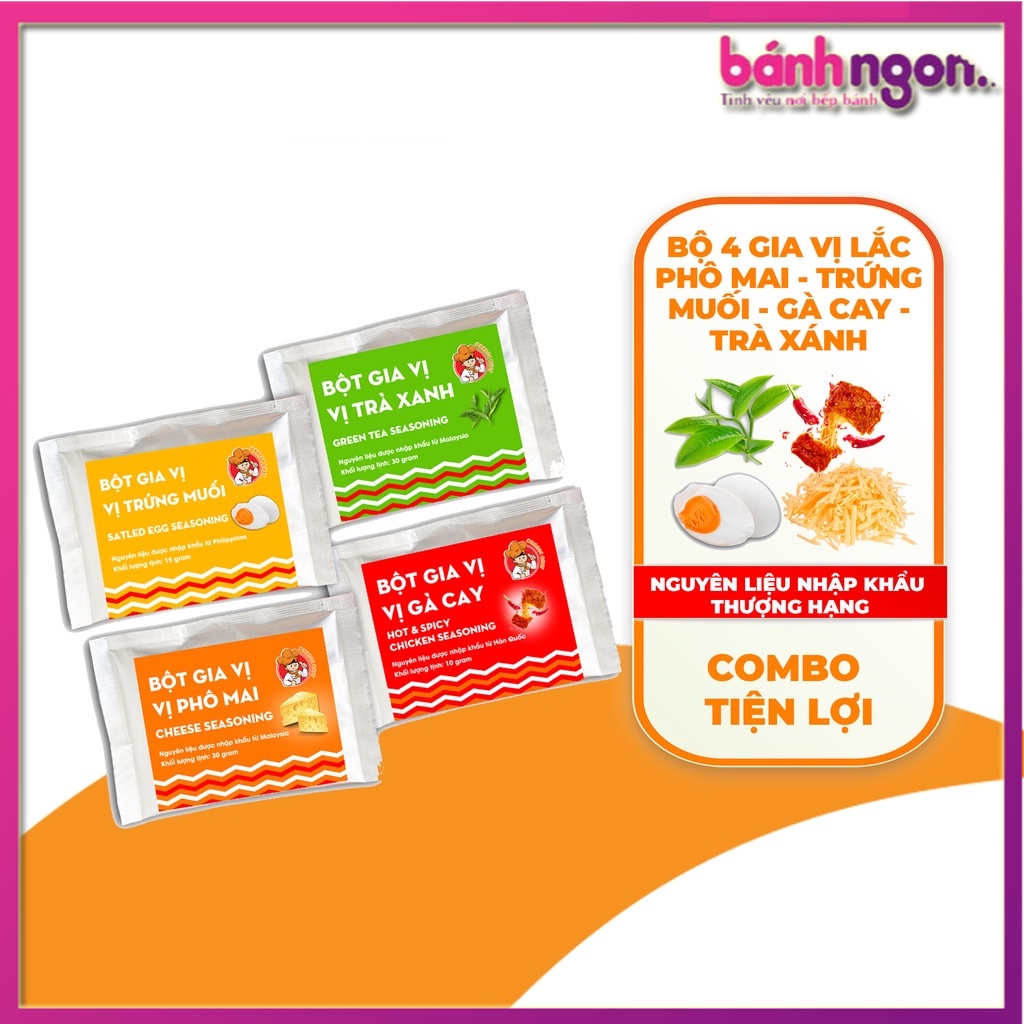 Bột Lắc Orange Chef Bắp Rang Bơ, Khoai Tây Chiên