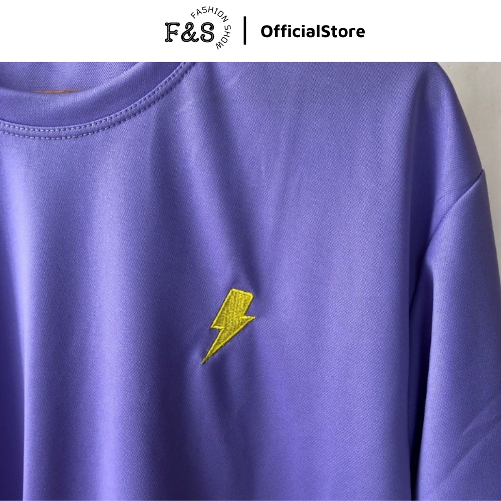 Áo thun tay lỡ unisex Thêu MẶT TRĂNG- MẶT TRỜI- MƯA-TIA CHỚP- Áo phông nữ form rộng cho cặp đôi phong cách hàn quốc