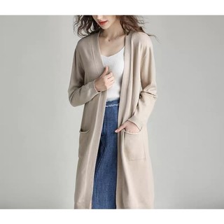 Cardigan len thỏ dáng dài
