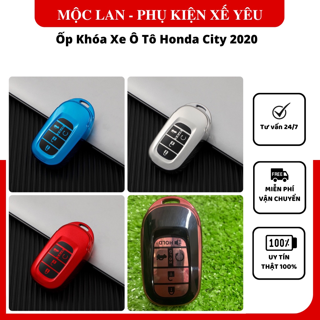 Ốp bảo vệ chìa khoá xe ô tô Honda City 2022 chất liệu TPU mềm dẻo ôm sát chìa khoá bảo vệ tuyệt đối - Mộc Lan otofun