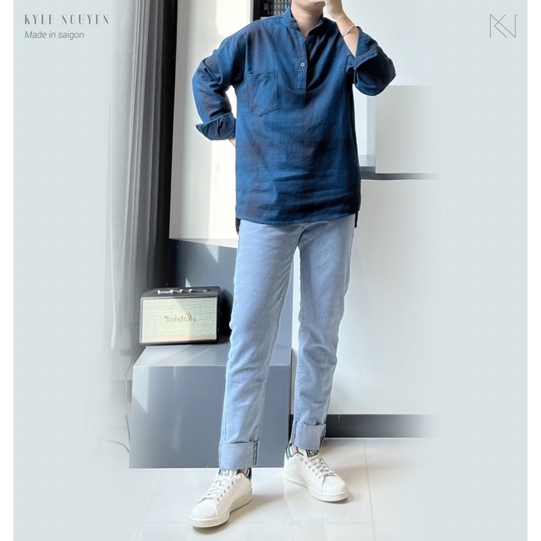 Áo sơmi polo cổ trụ - Caro - CLASSIC SHIRT'S KN