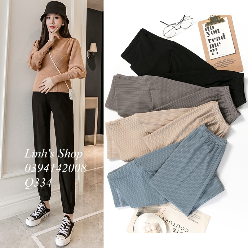 Quần Bầu Bo Chân Chất Dày Dặn Q334