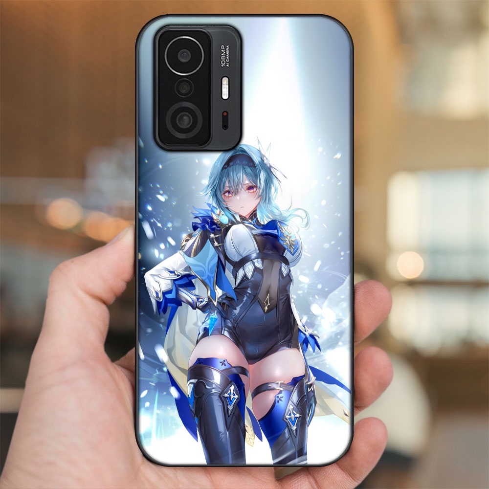 Ốp lưng Xiaomi 11T Pro 5G viền đen in hình Eula Genshin Impact