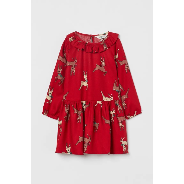 Váy dài tay unicorn xanh HM H&M_hàng chính hãng authentic