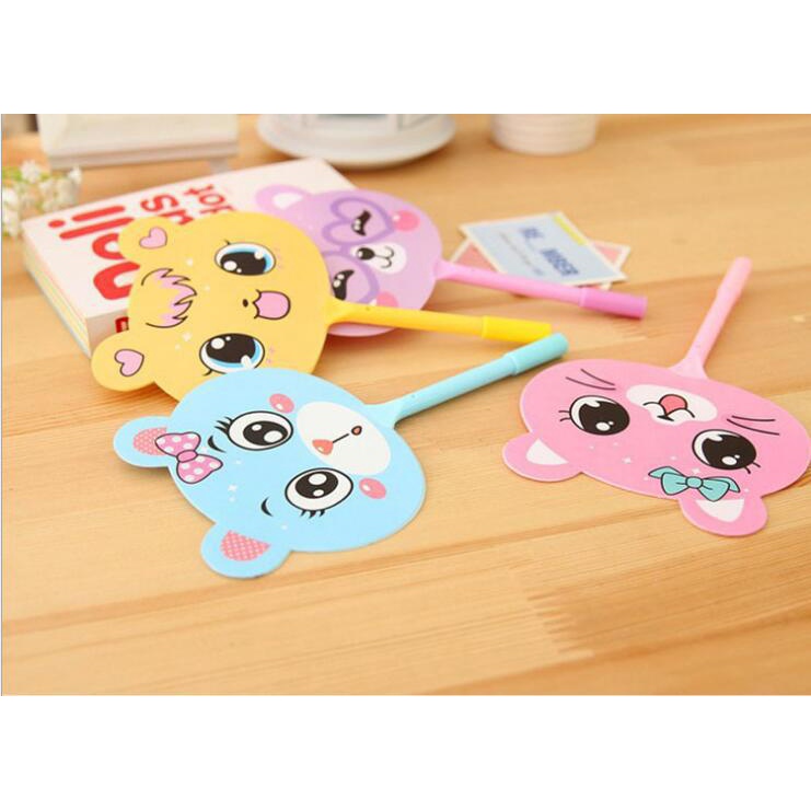 Y&amp;X Bút Bi Mực Xanh Thiết Kế Kiêm Quạt Cầm Tay Tiện Dụng