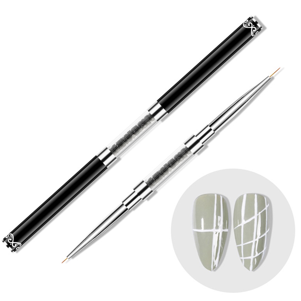 Cọ Hai Đầu 9mm 11mm Tay Cầm Đính Đá Trang Trí Móng Nghệ Thuật