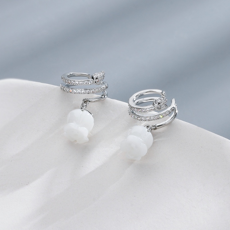 Kẹp tai nhiều lớp, kẹp tai tulip, kẹp tai không dị ứng, bông tai kiểu Hàn Quốc, kẹp tai mặt dây chuyền, bông tai nữ