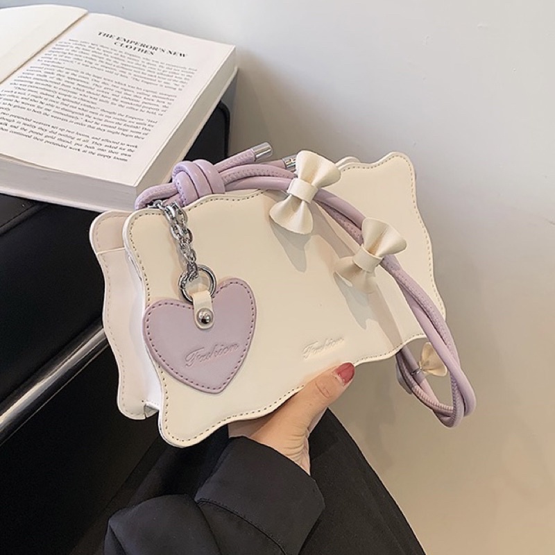 Túi Xách Đeo Vai Đính Nơ Thời Trang Mới Cho Nữ