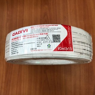 5 mét dây điện đôi mềm Cadivi các cỡ.
