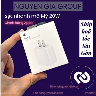 Củ Sạc Nhanh chính hãng 20w mã VN / mã Mỹ cho iphone 12 Pro Max/ 12 Pro/ 12