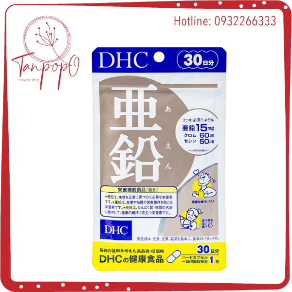 Viên uống Bổ sung Kẽm DHC Zinc 30 Ngày (30 Viên)