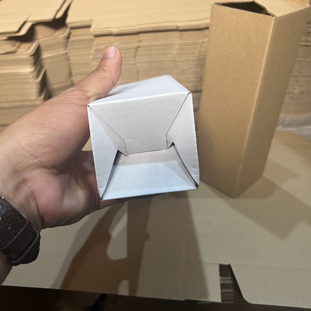 COMBO 50 Hộp carton đáy gài nắp đậy size 6X6X20cm NHIỀU MÀU