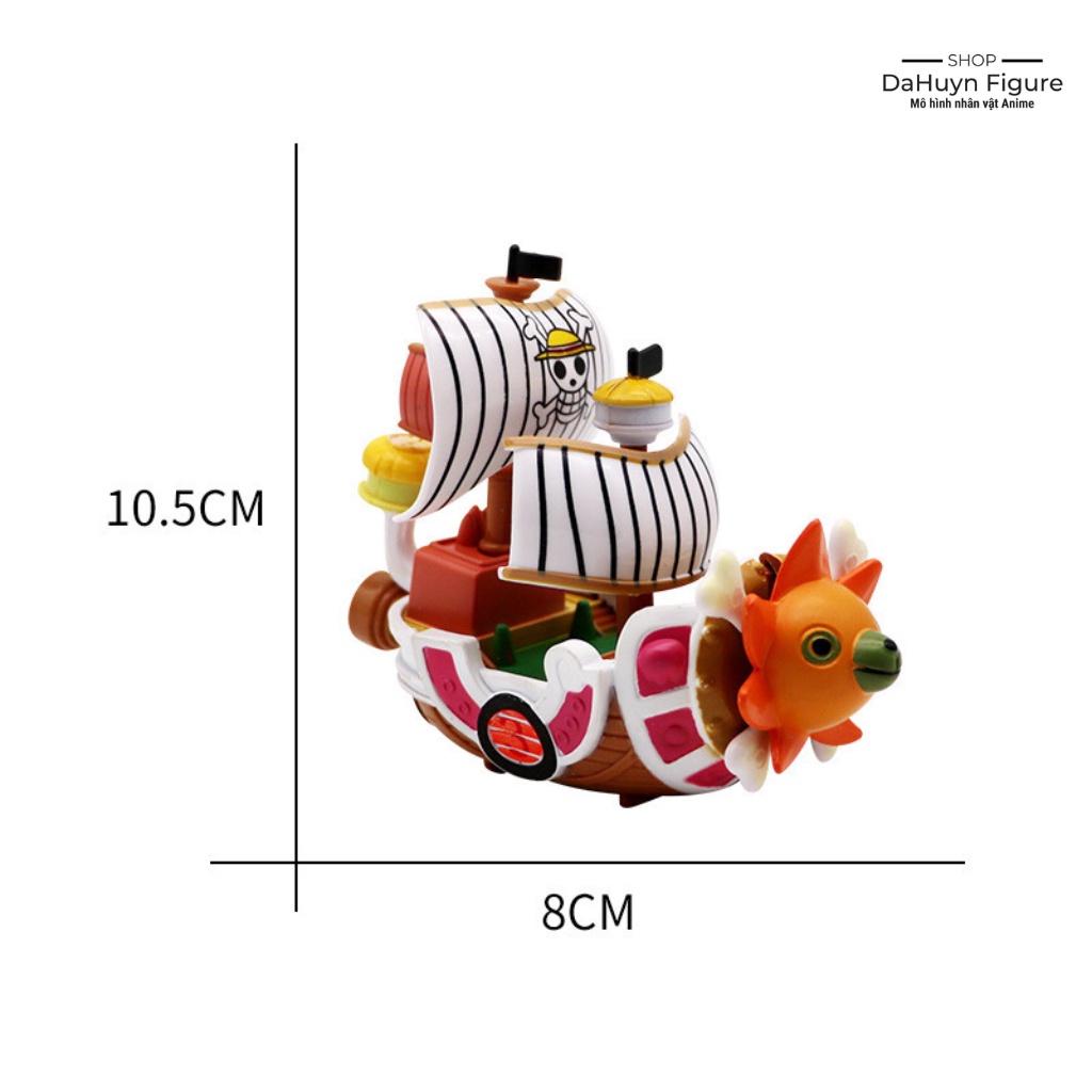 Mô hình One Piece thuyền Sunny mini, cao 10,5 cm, hàng đẹp, đường nét chi tiết, không lem màu