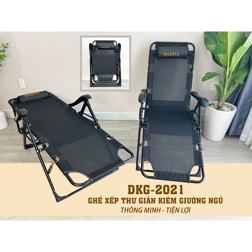 Ghế Xếp Thư Giãn Nhật Bản Kiêm Giường Ngủ Cá Nhân Nhỏ Gọn Đa Năng DAKITA DKG-2021, Thiết Kế Thông Minh Đa Chức Năng