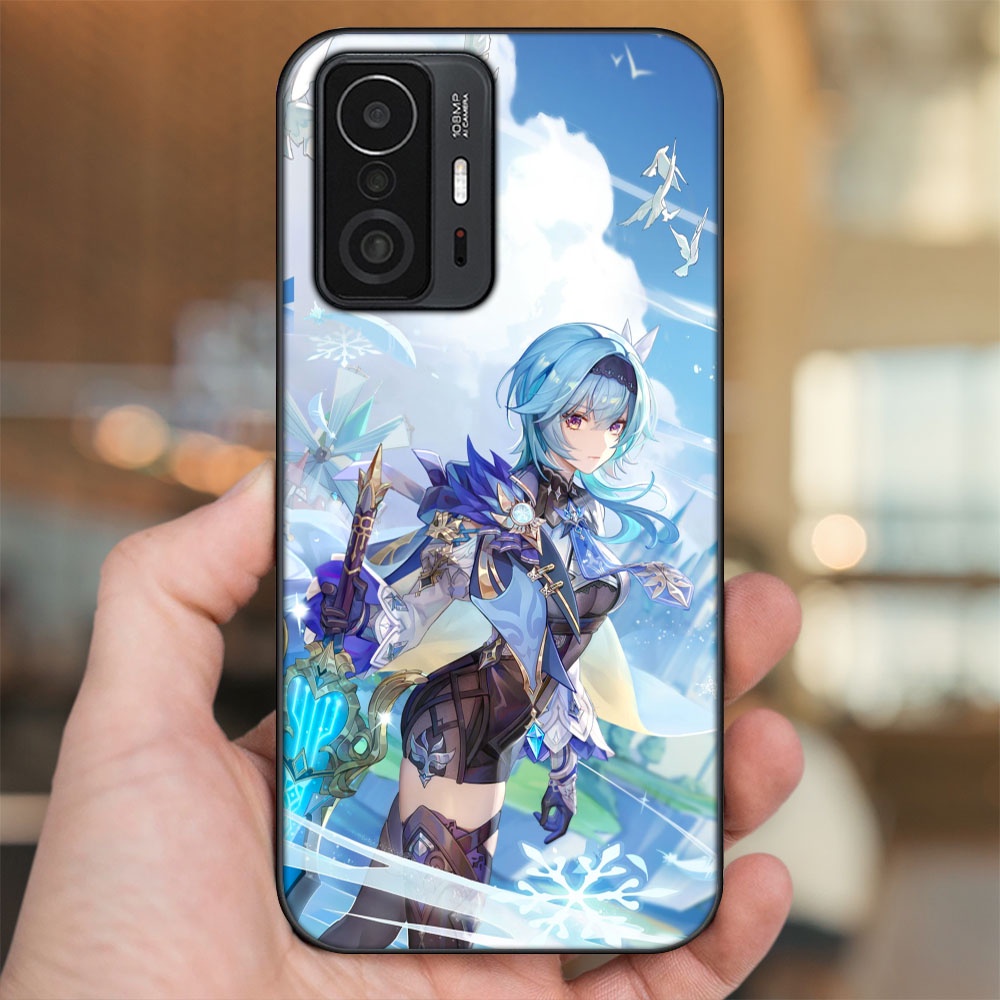 Ốp lưng Xiaomi 11T Pro 5G viền đen in hình Eula Genshin Impact