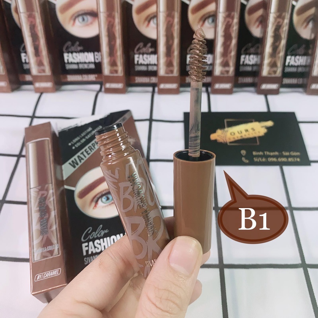 Mascara Chân Mày Sivanna Browcara Tông Nâu Đen HF921 No.03 - Mascara Chân Mày Tông Nâu Đen HF921