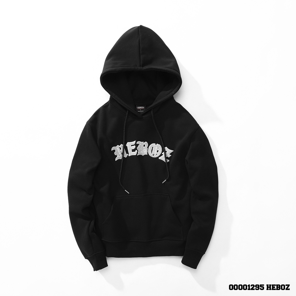 Áo hoodie nỉ thêu xù Heboz 4M chất nỉ dày dặn cao cấp - 00001295