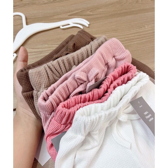 Sét 5 quần nỉ tổ ong HM cho bé gái