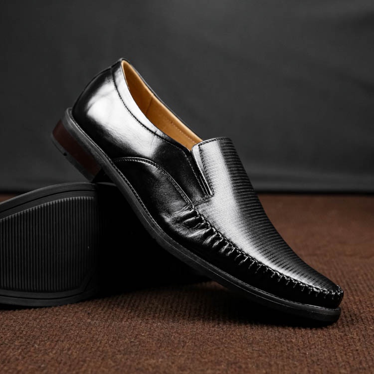 Giày nam đẹp da thật Manzano họa tiết tinh tế thanh lịch M66632