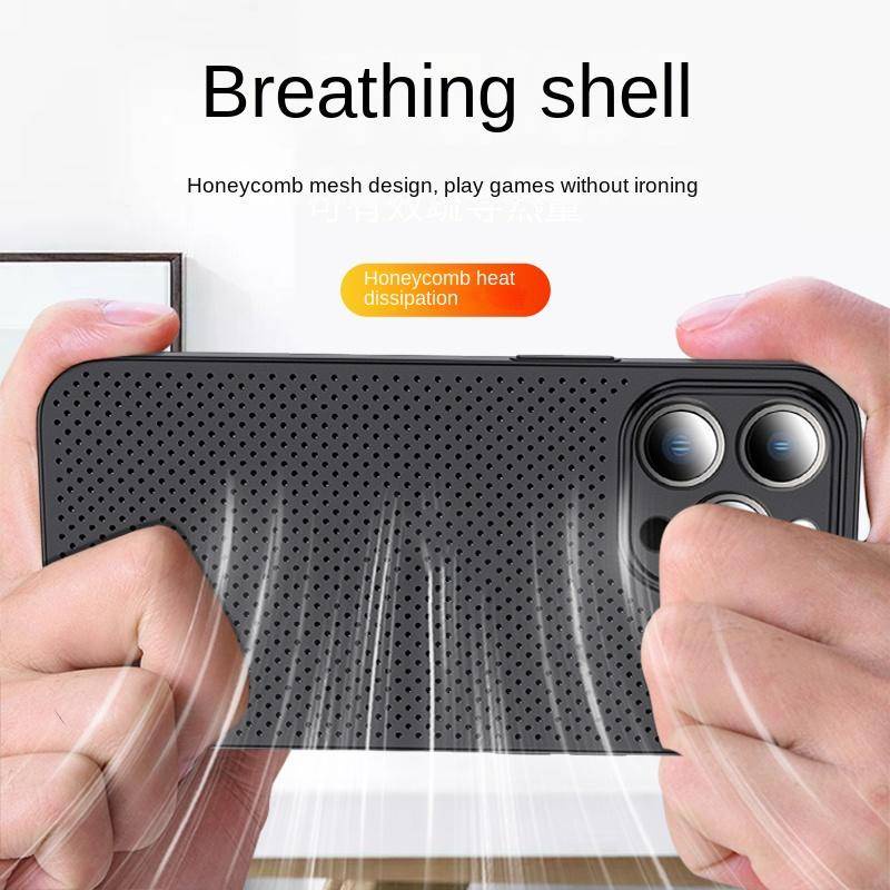 Ultra Ốp Điện Thoại Siêu Mỏng Chống Sốc Bề Mặt Nhám Có Lỗ Thoáng Khí Cho iPhone 14 13 12 11 Pro MAX