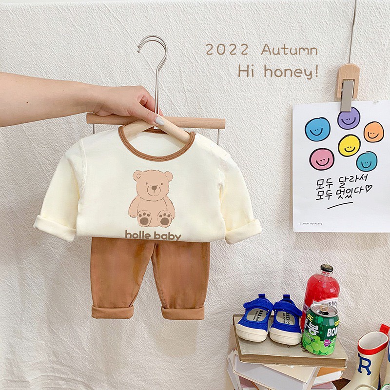 Bộ homewear trẻ em 100% cotton phong cách Hàn Quốc