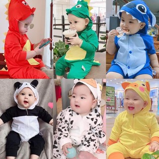 Body Hình Thú Dài Tay Cho Bé - hình thú siêu cưng 100% cotton
