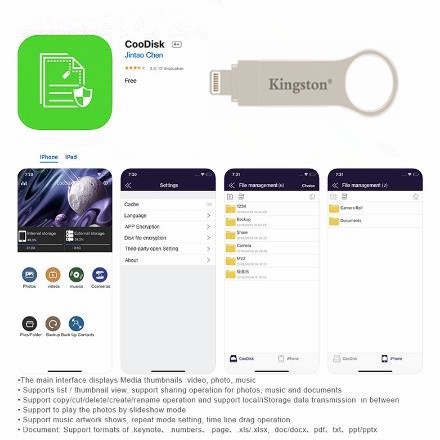 1TB King ston Otg Pen Drive Ổ đĩa flash USB 2 trong 1 512GB OtgThumb Drive cho thiết bị lưu trữ ngoài iPhone