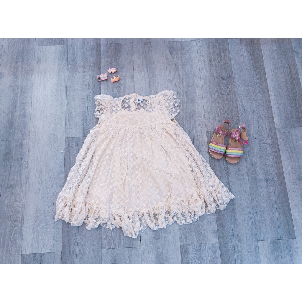 Đầm Ren Babydoll Cho Bé Gái Kèm Áo Lót Siêu Xinh