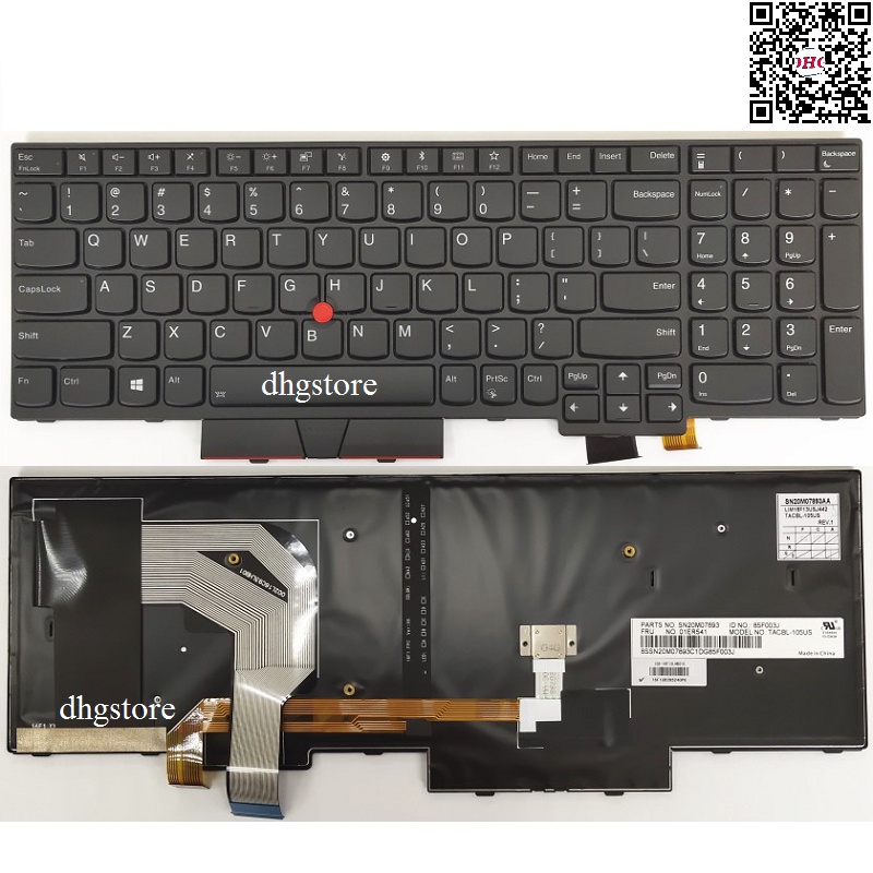 Bàn phím laptop Lenovo Thinkpad P51S P52S T570 T580