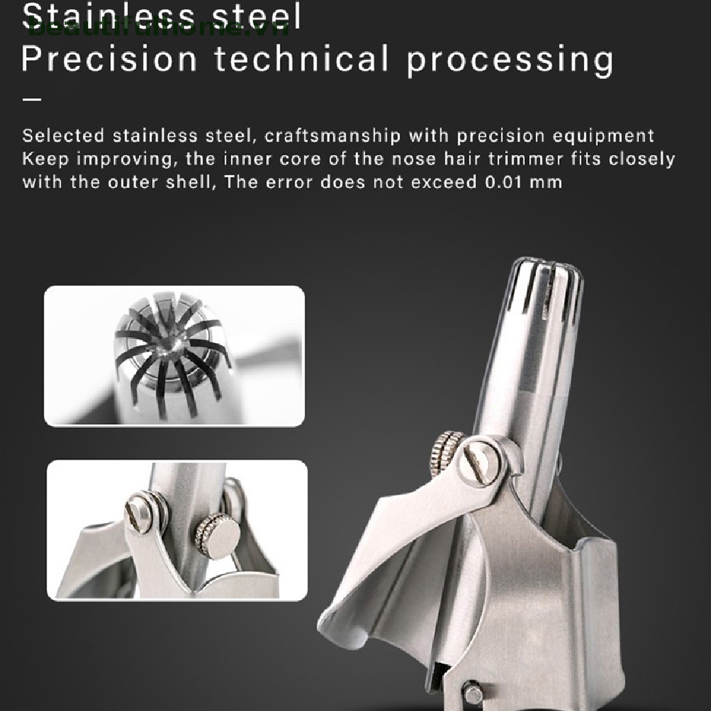Máy Tỉa Lông Mũi Bằng Thép Không Gỉ Có Thể Giặt Kèm Cọ Tiện Dụng
