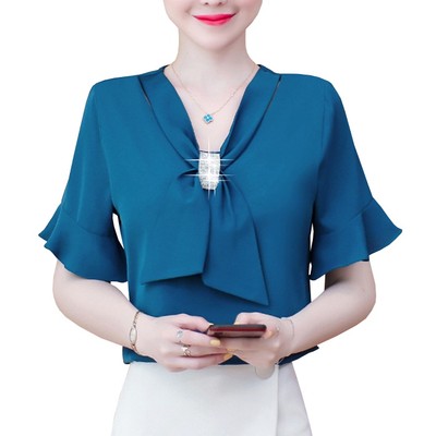 GOTI Áo Sơ Mi Nữ Cột Nơ Tay Lỡ Cao Cấp Vải Lụa Mềm Mịn Nhiều Size Nhiều Màu 3A10 3A04 3A03