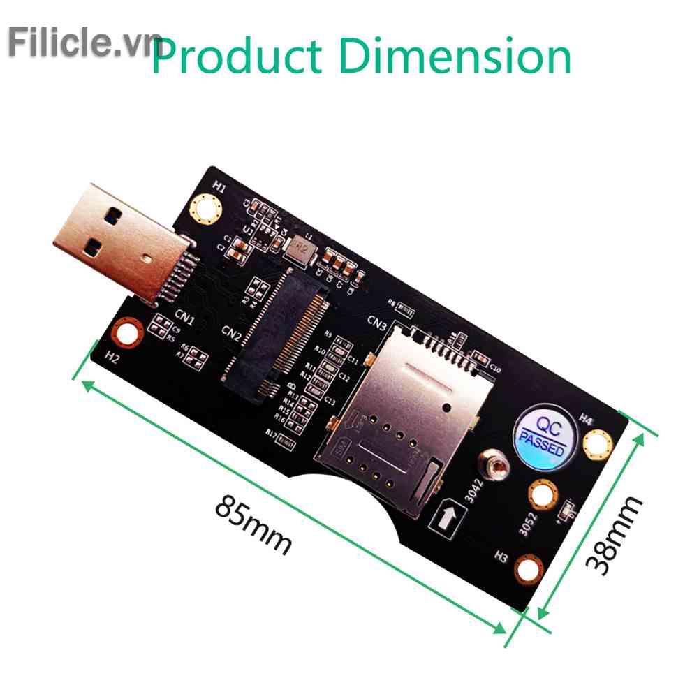 Thẻ Chuyển Đổi NGFF M2 Sang USB 3.0 8pin Cho 3G / 4G / 5G