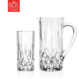 Bộ 1 Bình Nước 1.2L và 6 Ly 350ml Thuỷ Tinh Pha Lê Ý RCR - Opera Drink Set