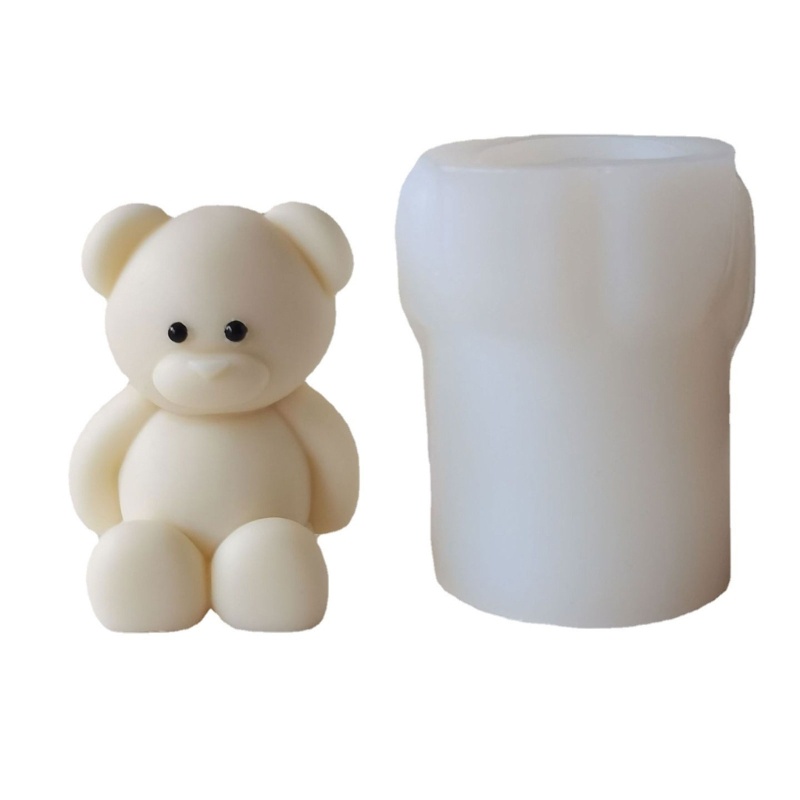 Khuôn Làm Nến Xà Phòng Handmade Silicone Hình Gấu Siêu Đáng Yêu Dành Cho Trang Trí Nhà Cửa