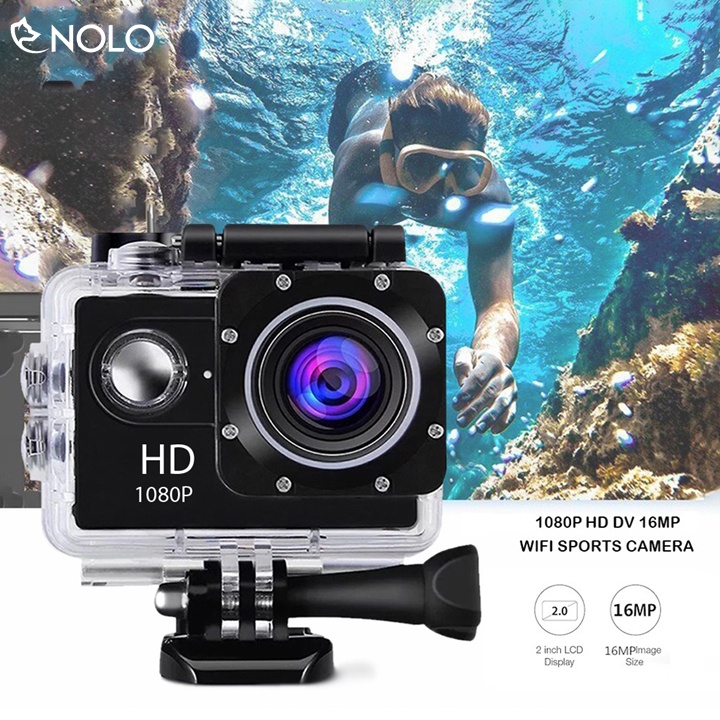 Camera Hành Trình Pin Sạc Sportcam SJ400 Phân Giải FullHD 1080p Chống Nước Chống Bụi Gắn Xe Đạp Xe Máy Thể Thao