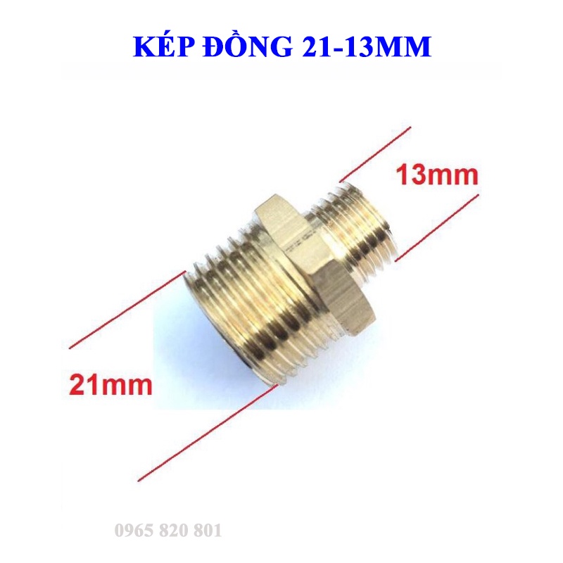 Kép đồng đầu ren ngoài 21mm-13mm